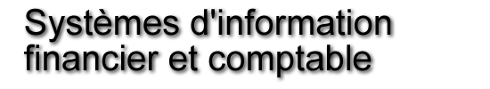 Syst�mes d'information financier et comptable